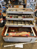 Loaded Fishing Tackle Box Lures Sinkers bobs Line Lot Plano 727 fold out drawers