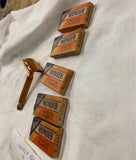 Vtg Gillette Tech Ball End safety Shaving razor 3pc 30's Brass handle USA Barber