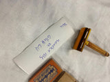 Vtg Gillette Tech Ball End safety Shaving razor 3pc 30's Brass handle USA Barber