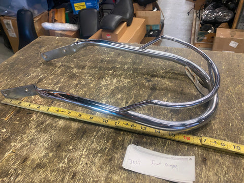 Vtg Harley Front Fender Bumper Panhead shovelhead Duo Hydra Glide Chrome 91075-5