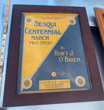 Vtg 1908 Sesqui-Centenial Pittsburg pa PGH Framed Event Collectible Flyer Event!