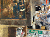 Globe Varnish tin 1900 gallon oil gas can Antique Pgh pa Advertising Collector!