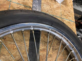 Vtg 17" Spool Hub Wheel Old Skool Chopper Straight lace Harley Springer girder!