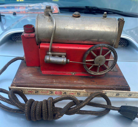 Vtg Antique Weeden Horizontal Toy Steam Engine #43 1940s Display Mechanical USA!
