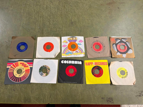 Vintage 1970s Lot Of 10 Assorted 45 records Various Songs & Artists RCA Records