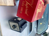 Vtg Herco Imperial Flash Camera 620 Snap Shot Art Deco Orig Box Minty! Collector
