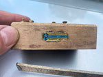 brass weights scale cambosco Scientific analytical Wood box Case Vtg Apothecary