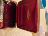 Vtg Gillette Super Safety Razor Aristocrat Red Tip Barber Orig Case Box 50's TTO