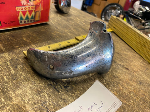 Vtg Front Fender Tip Trim Indian Chief 1940's Nation built national cycle Patina