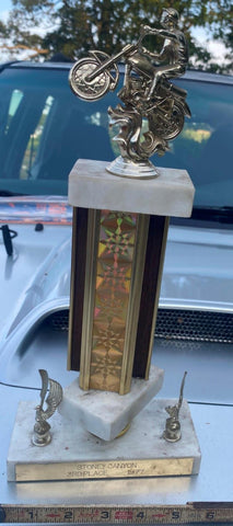 Vtg 1977 MX Motorcycle Racing Trophy Stoney Canyon Ahrma Moto Cross Dirt bike!
