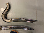 Custom Radius Harley Dyna FXD OEM Pipes Exhaust Heat Shields Swoopy 1991-05?