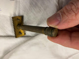 VTG Gillette Old Type Ball End Open Comb Shaving safety razor 20's WW1 Barber