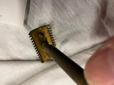 VTG Gillette Old Type Ball End Open Comb Shaving safety razor 20's WW1 Barber