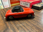 Vintage 1960s Made In Japan Tin Friction Kaname Sangyo? Volvo Red Car Toy