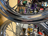 Stock Rear wheel Harley Dyna 4.50x17 Chrome Spoke 25mm FXD FXDL Wide Glide Super