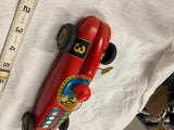 VTG Wind uP Tin Toy Race Car Formula Germany Japan key 50's Russ Berry Works!