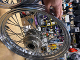 Stock Front wheel Harley Dyna 2.5x17 Chrome Spoke 25mm FXD FXDL Wide Glide Super