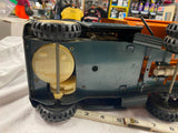 Vtg Structo 60s Pressed Steel Hydraulic Dump Truck Green Tin Toy Works Shiny!