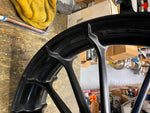 HARLEY OEM TOURING 19x3.5  FRONT BLACK TURBINE TALON SPOKE MAG WHEEL FLH GLIDE