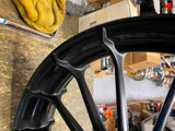 HARLEY OEM TOURING 19x3.5  FRONT BLACK TURBINE TALON SPOKE MAG WHEEL FLH GLIDE