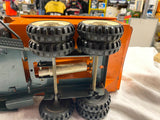 Vtg Structo 60s Pressed Steel Hydraulic Dump Truck Green Tin Toy Works Shiny!