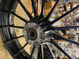 HARLEY OEM TOURING 19x3.5  FRONT BLACK TURBINE TALON SPOKE MAG WHEEL FLH GLIDE