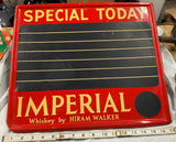 vtg Imperial Whiskey advertising chalkboard sign 30's Tavern Bar Beer Breweriana