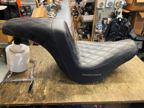 Saddleman Step Seat M8 2017^ Low Rider S FXLR Harley Diamond Stitch FXLRS GEL