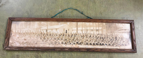 Vintage 1941 WWII Era United States Army Bootcamp Platoon Military Photo