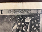 Antique Original WW1 Military Infantry Company Wounded In Action Letter Framed