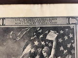 Antique Original WW1 Military Infantry Company Wounded In Action Letter Framed