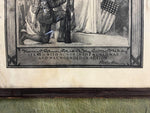 Antique Original WW1 Military Infantry Company Wounded In Action Letter Framed