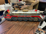 Vtg Silver Mountain Express Battery-Operated Train 3525 Made in Japan Tin Toy