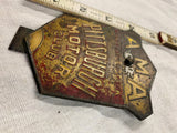 Teens Pittsburgh Motor Club AMA American Motor Asso License plate Topper Enamel!