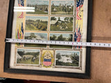 Antique Original WW1 Military The Soldier's Record Discharge Paper Framed