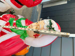 Vtg Santas Best Mr & Mrs Claus 42" Blow Mold Christmas Decor Toy Sack Holiday!