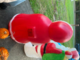 Vtg Santas Best Mr & Mrs Claus 42" Blow Mold Christmas Decor Toy Sack Holiday!