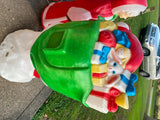 Vtg Santas Best Mr & Mrs Claus 42" Blow Mold Christmas Decor Toy Sack Holiday!