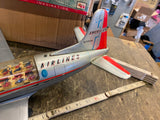 Rare Vtg Rosko Toy American Airlines Tin Toy Airplane Box Viscount Battery Japan