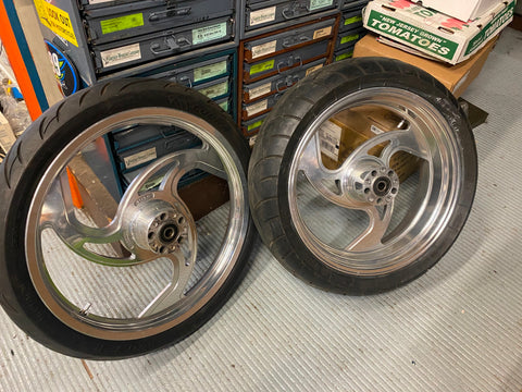 Custom Mag Wheels Harley Softail Rigid chopper 5.5x18 2.15x21 Sturgis Billet!