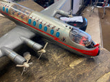 Rare Vtg Rosko Toy American Airlines Tin Toy Airplane Box Viscount Battery Japan
