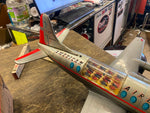 Rare Vtg Rosko Toy American Airlines Tin Toy Airplane Box Viscount Battery Japan