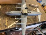 Rare Vtg Rosko Toy American Airlines Tin Toy Airplane Box Viscount Battery Japan