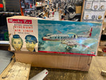 Rare Vtg Rosko Toy American Airlines Tin Toy Airplane Box Viscount Battery Japan