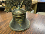 Vintage Cast Iron Liberty Bell Coin Bank Proclaim Liberty Throughout All Land