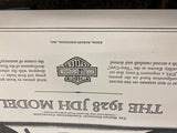Vtg 1928 JDH Harley Print Factory 20x16 Motorcycle Poster Picture Racer Twin Cam