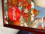 Johnny Rockets Coca-Cola advertisement Framed Poster young woman puppy Soda Coke