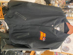 XXL Big Johnson Jacket Black Varsity Advertising Racing Leather Sleeves Bomber