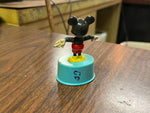 Vtg Mickey Mouse Figurine Push Button Mini Puppet Kohner Bros Disney Toy 3"