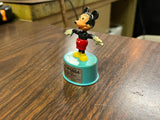Vtg Mickey Mouse Figurine Push Button Mini Puppet Kohner Bros Disney Toy 3"